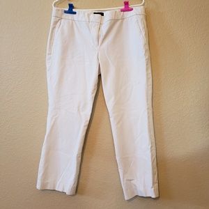 J. Crew Campbell White Capri Pants
